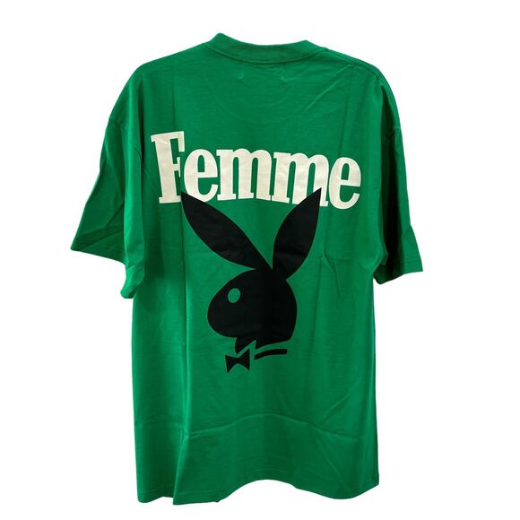 Homme + Femme "Twisted Bunny" Tee Green XL - Picture 1 of 5